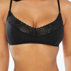 Savage X Fenty Cotton Essentials Lace-Trim Bralette
